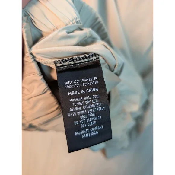 Footjoy Dryjoys Mens XL Pullover Beige V-Neck Golf Rain Jacket Windbreaker - Picture 4 of 6